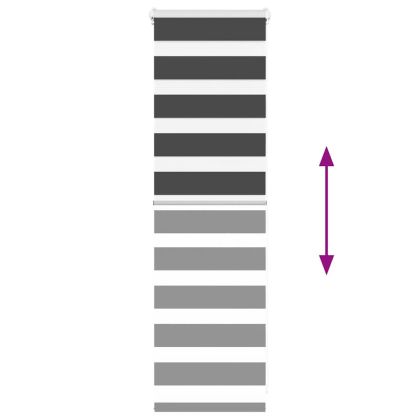 Зеброва щора черна 40x100 см ширина на плата 35,9 см полиестер