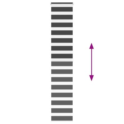 Зеброва щора черна 50x200 см ширина на плата 45,9 cm полиестер