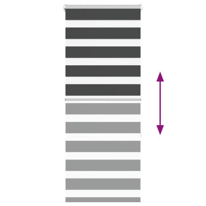 Зеброва щора черна 55x150 см Ширина на плата 50,9 см Полиестер
