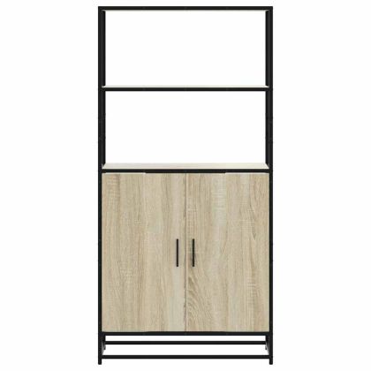 Висока дъска Сонома дъб 68x35x139 cm Обработено дърво и метал