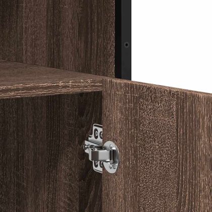 Сайдборд, кафяв дъб, 100x35x76 см, инженерно дърво