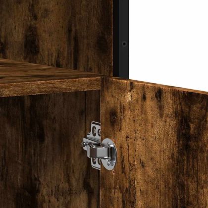 Сайдборд, опушен дъб, 100x35x76 см, инженерно дърво