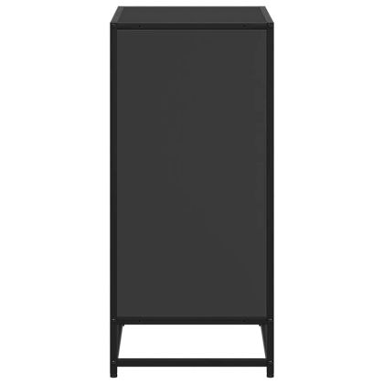 Шкаф за книги Черен 60x35x76 cm Инженерна дървесина