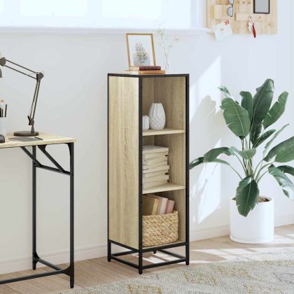 Библиотека, дъб сонома, 33,5x33x107,5 см, инженерно дърво