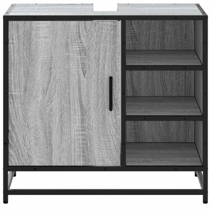Шкаф за мивка в банята Grey Sonoma Инженерна дървесина