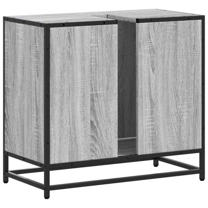 Шкаф за мивка в банята Grey Sonoma Инженерна дървесина