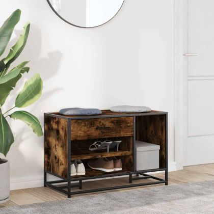 Пейка за обувки опушен дъб Инженерна дървесина и метал