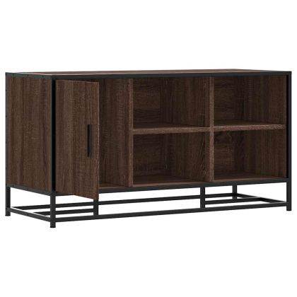 Пейка за обувки Кафяв дъб Изработена дървесина и метал