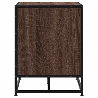 Пейка за обувки Кафяв дъб Изработена дървесина и метал