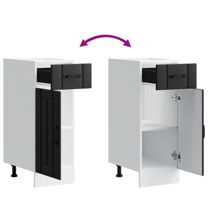 Кухненски шкаф Lucca Черно инженерно дърво