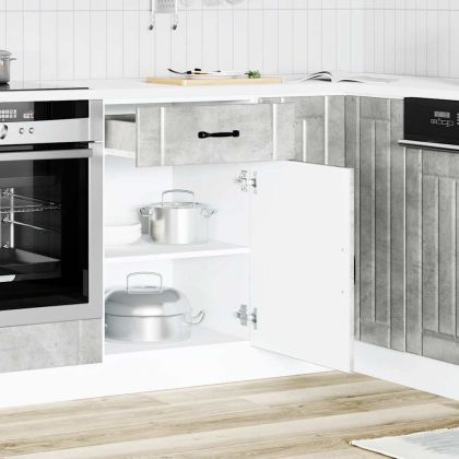 Кухненски шкаф Lucca, бетонно сив, инженерно дърво