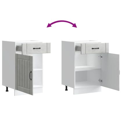 Кухненски шкаф Lucca, бетонно сив, инженерно дърво