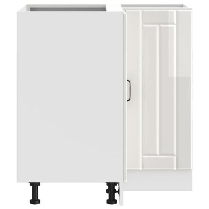 Кухненски ъглов шкаф Lucca, бял гланц, инженерно дърв