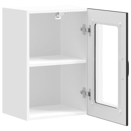 Кухненски стенен шкаф със стъклена врата Lucca черен