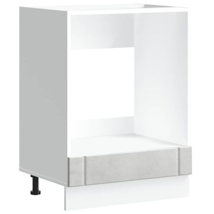 Шкаф за фурна, Lucca, бетонно сив, инженерно дърво