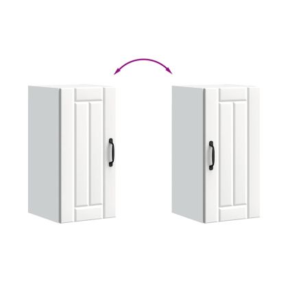 Кухненски стенен шкаф Lucca, бял, инженерно дърво