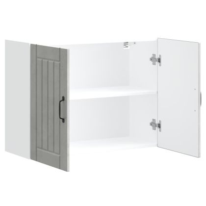 Кухненски стенен шкаф Lucca, бетонно сив, инженерно дърво