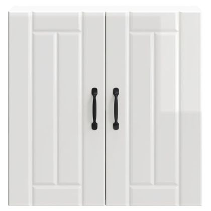 Кухненски стенен шкаф Lucca, бял гланц, инженерно дърво