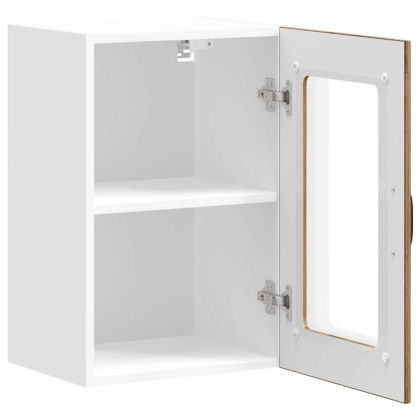 Кухненски стенен шкаф със стъклена врата Lucca старо дърво