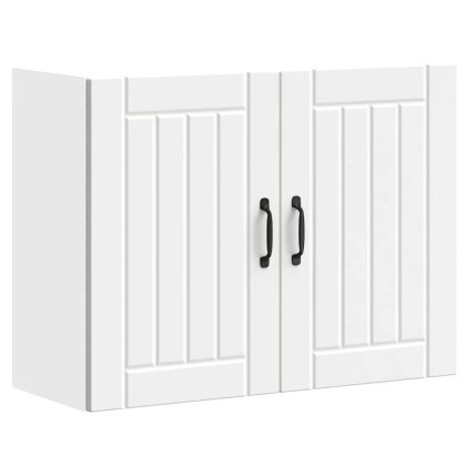 Кухненски стенен шкаф Lucca, бял, инженерно дърво