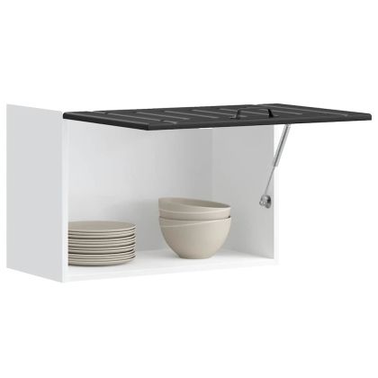 Кухненски стенен шкаф Lucca, черен, инженерно дърво