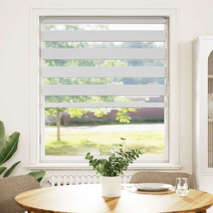 Зеброва щора бял 95x100 см Ширина на плата 90,9 см Полиестер