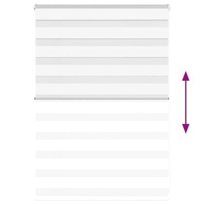 Зеброва щора бял 95x100 см Ширина на плата 90,9 см Полиестер