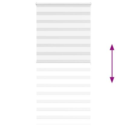 Зеброва щора бял 95x200 см Ширина на плата 90,9 см полиестер