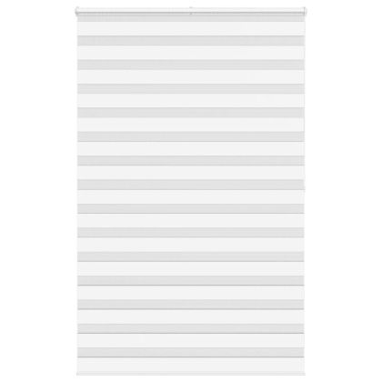 Зеброва щора бял 140x200 см ширина на плата 135,9 см полиестер