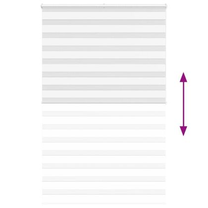 Зеброва щора бял 140x200 см ширина на плата 135,9 см полиестер