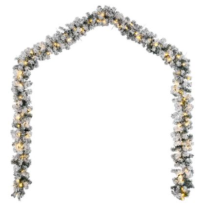 Коледна гирлянда с LED светлини, зелена, 5 м, PVC