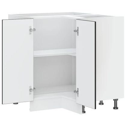 Кухненски ъглов шкаф Porto, черен, инженерно дърво