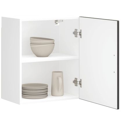 Кухненски стенни шкафове 2 бр Porto, черен, инженерно дърво