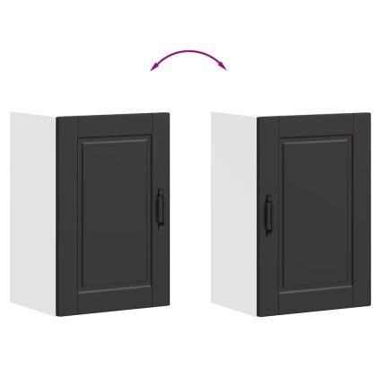 Кухненски стенен шкаф Porto, черен, инженерно дърво