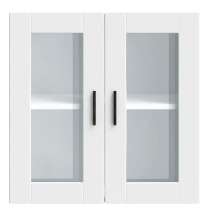 Кухненски стенен шкаф със стъклена врата "Porto" бял