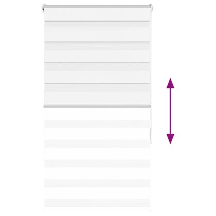 Зеброва щора бял 70x150 см ширина на плата 65,9 cm полиестер