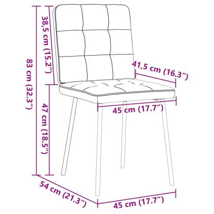 Трапезни столове, 6 бр, тъмносиви, кадифе
