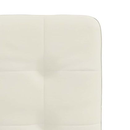 Трапезни столове, 4 бр, кремави, кадифе