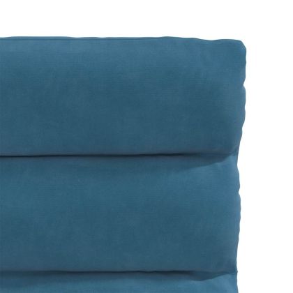 Трапезни столове, 6 бр, сини, кадифе