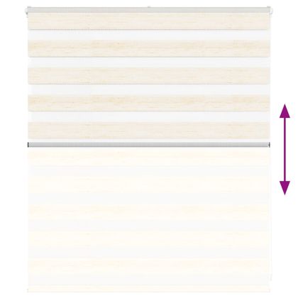 Зеброва щора 125x100 см Ширина на плата 120,9 см Полиестер