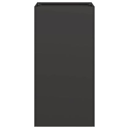 Кашпа, черна, 40x40x80 см, студеновалцувана стомана