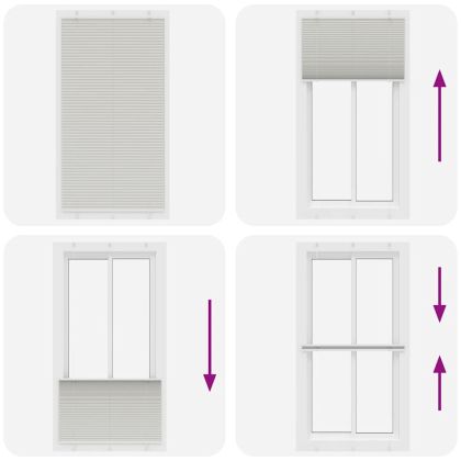 Плисирана щора Светло сиво 105x200 cm Ширина на плата 104,4 cm