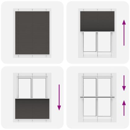 Плисирана щора черна 110x150 cm Ширина на плата 109,4 cm
