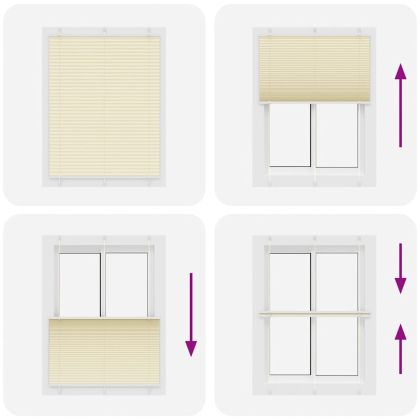 Плисирана щора Cream 110x100 cm Ширина на плата 109,4 cm