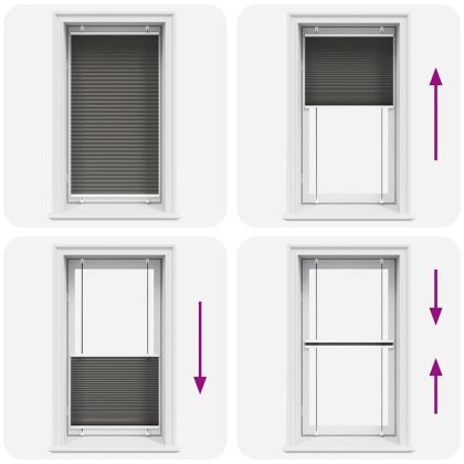 Плисирана щора черна 80x150 cm Ширина на плата 79,4 cm