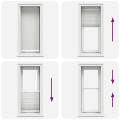 Плисирана щора Светло сиво 55x150 cm Ширина на плата 54,4 cm