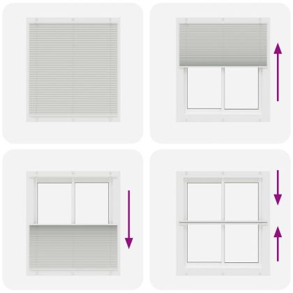 Плисирана щора Светло сиво 115x100 cm Ширина на плата 114,4 cm