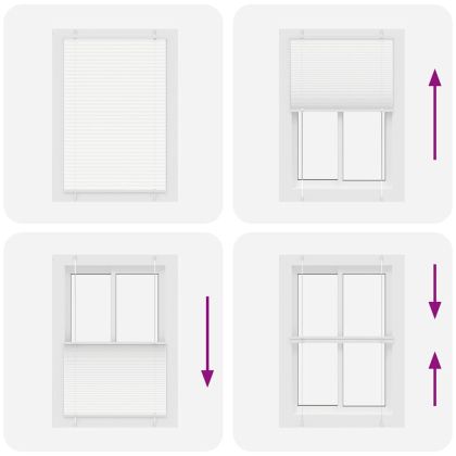 Плисирана щора Бяла 95x100 cm Ширина на плата 94,4 cm Полиестер