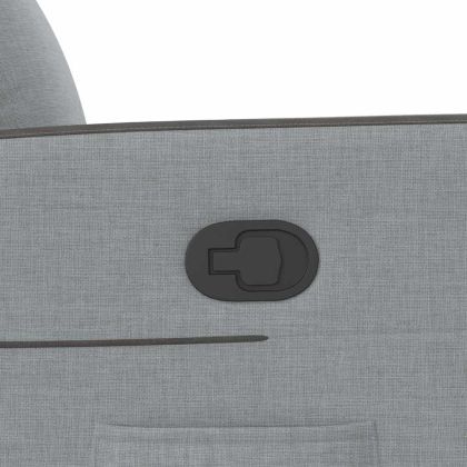 Изправящ реклайнер стол, светлосив, текстил