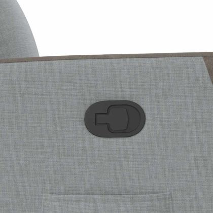 Изправящ реклайнер стол, светлосив, текстил